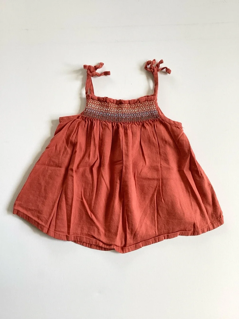 Old Navy Rust Smocked Tank Top